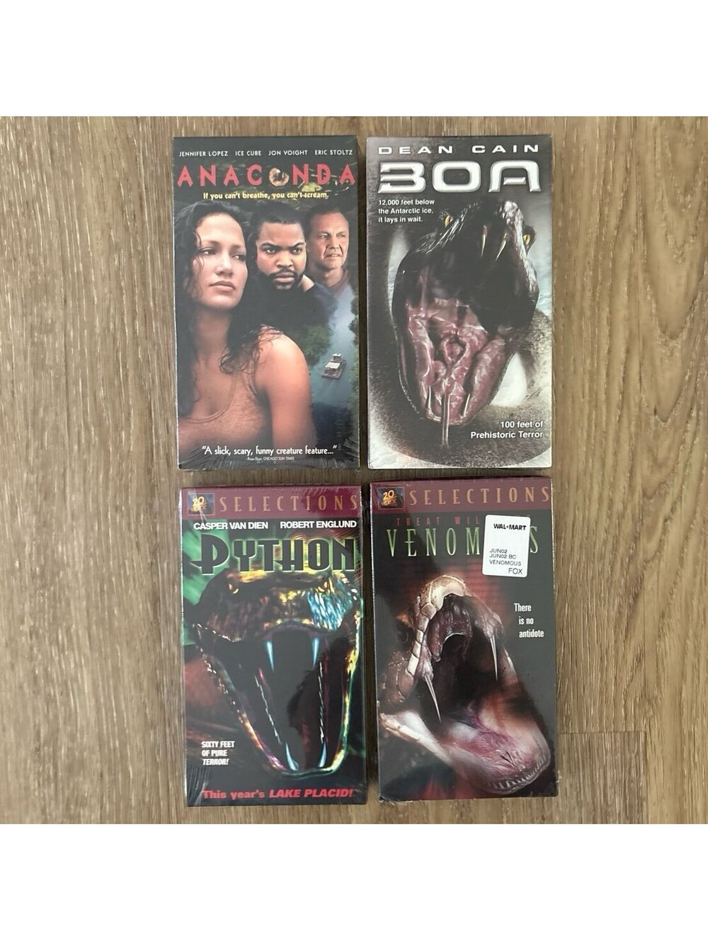 Killer Snake Horror VHS Lot 4 Sealed Anaconda Python Venomous Boa New